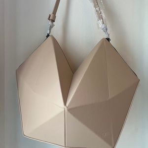 NEW FINELL ORIGAMI INSPIRED LEATHER BAG with matching coin purse